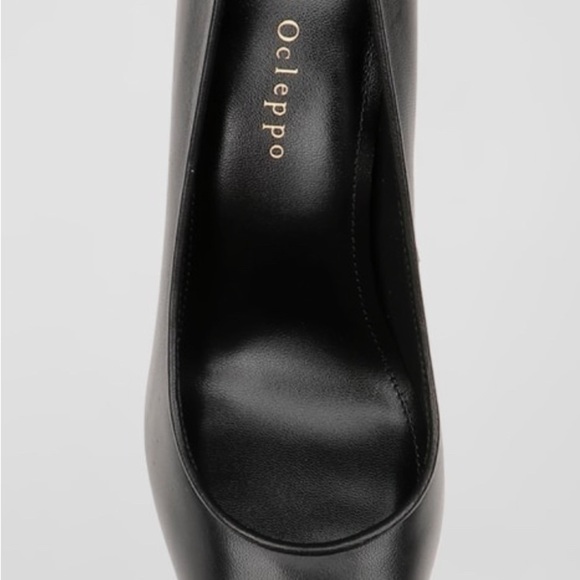 NEW Dee Ocleppo Classic Black Leather Stiletto Pumps Heels EU 38 - Picture 4 of 4